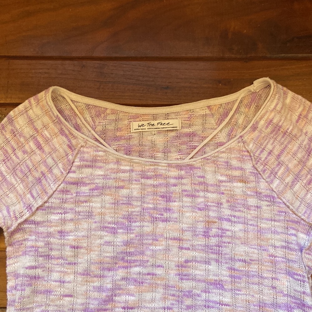 NWT We The Free Spaced Out Long Sleeve Knit Top XS - Picture 5 of 12